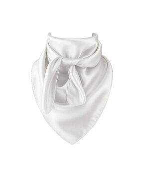 White Wild Rag Scarf 35x35 Satin Western Cowgirl Cowboy Bandana